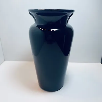 Vintage Cookson Pottery Black Vase Retro Art Deco 10 Inches Tall  • $48.96