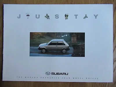$6.76 • Buy Subaru Justy (3dr And 5 Dr) Brochure - 1989 