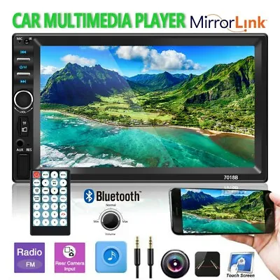 7  Double 2DIN Car Bluetooth Touch Screen Stereo Radio USB AUX IN MP5 Player • $29.99