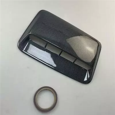 $26.93 • Buy  Carbon Fiber Look Car Decorative Air Flow Intake Hood Scoop Vent Bonnet Cover 