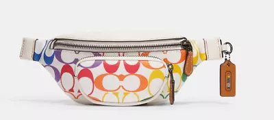 Nwt Coach Sprint 24 Rainbow Signature Belt Bag Cj682 Waist Fanny Pack Lgbtqia • $134.99