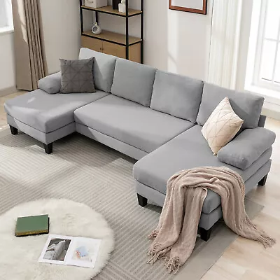 U Shaped Sectional Sofa 4 Seater Sofa Living Room Modern Couch With Chaise • $489.99