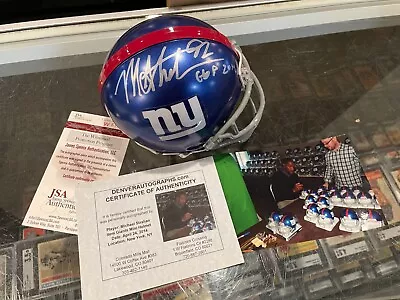 Michael Strahan New York Giants Hof Signed Mini Helmet Denverautographs Auth A • $225