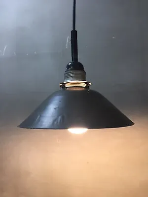 Vintage USA Made Industrial Enamel Light Lamp Shade  Machine Age • $35