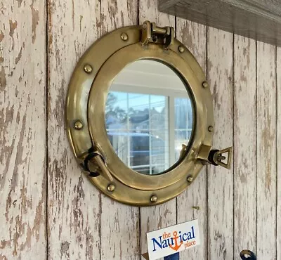 17 Inch Antique Marine Porthole Mirror Large Ship Cabin Window Wall Decor Gift • $74.99