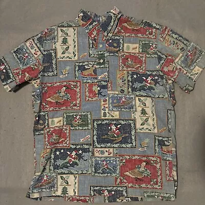 Reyn Spooner Christmas Shirt Mens Large Mele Kalikimaka Hawaiian 2003 Santa • $39.99