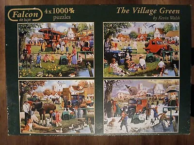 Falcon 4x1000 Piece Jigsaw Puzzle. The Village Green. Unchecked. • £9.99