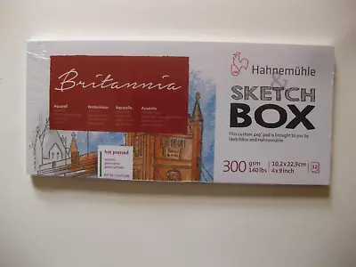 Hahnemuhle Sketch Box Art Paper~BRITANNIA~Hot Pressed~12 Sheets~4  X 9 ~NEW! • $10.99