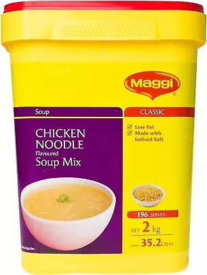 MAGGI Chicken Noodle Flavoured Soup Mix 2kg (Makes 35.2 Litres 196 Serves) AU • $56.99