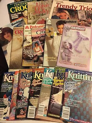 Large Lot Of Vintage Knitting Digest Crochet Magazines 1990s 1980s 1970s Beehive • $16.99