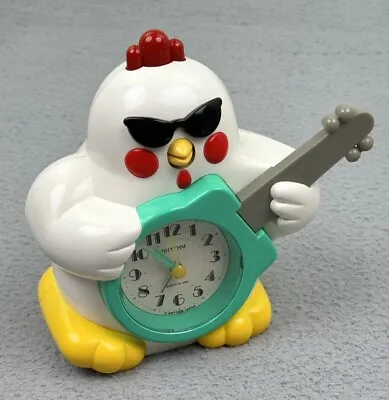 RHYTHM Rock & Roll Singing Chicken Guitar Alarm Clock Japan Rooster **NO ALARM** • $76