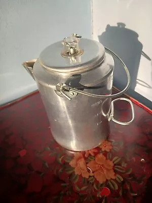 Vintage  Coleman  Coffee Pot Percolator 9 Cup Aluminum Camping • $15