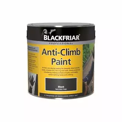 £17.78 • Buy BlackFriar Anti Climb Paint Vandal Intruder Slippery Black Paint Security Stain