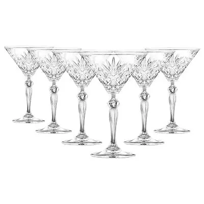 6x RCR Crystal 210ml Melodia Martini Glasses Cocktail Party Drinking Glass Set • £24