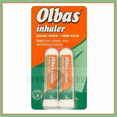 Olbas - Inhaler Nasal Stick - Blocked Sinuses | Cold | Flu - Twin Pack • £4.29