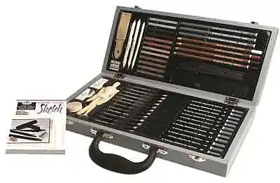 Deluxe Sketching Box Set Drawing Pad Pencils Pastels Charcoal Mannequin Sket2000 • £28.95