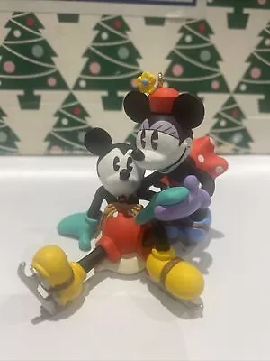 £12.99 • Buy Christmas Disney Hallmark Keepsake Mickey Minnie  Ornaments New Pair Skates NIB