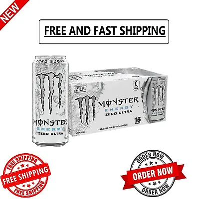 Monster Energy Zero Ultra Sugar Free Energy Drink 16 Ounce (Pack Of 15) • $39.99