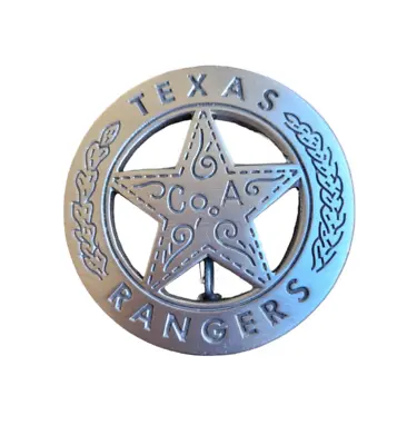 Replica Texas Rangers Peso Back Company A Badge Novelty Western Badge • $14.95