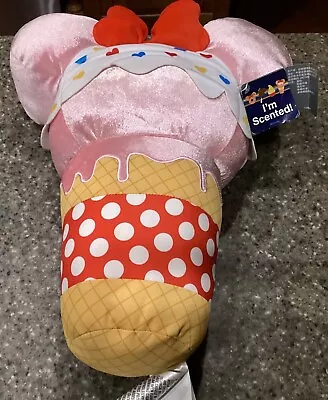 New Disney Parks (20 ) Scented Minnie Mouse Pink Ice Cream Cone Plush Pillow • $16