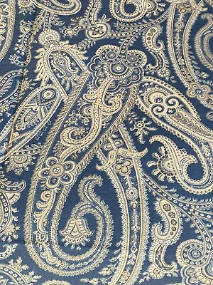 Jane Churchill Blue Paisley  Fabric Each Piece Is 104cm X 200cm • £35