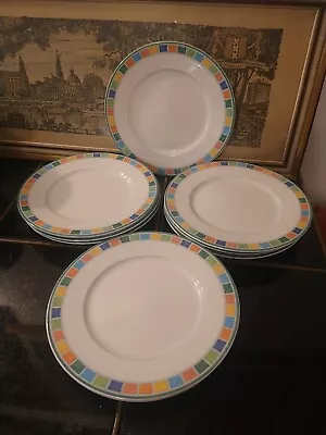 Set Of 9 Villeroy & Boch Twist Alea Caro Bread & Butter Dessert Plates 7  • $99