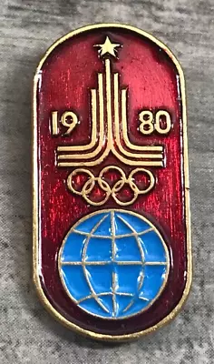 Soviet Moscow 1980 Olympic Games USSR Russia Vintage Souvenir Lapel Hat Pin • $3.46