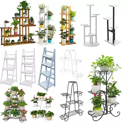 All - Plant Stand Flower Pot Rack Shelf Planter Display Holder Indoor & Outdoor • £15.94