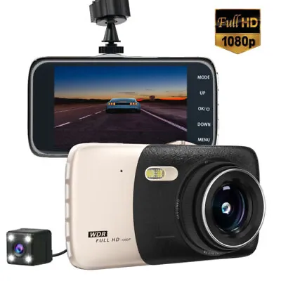$32.99 • Buy XGODY 4  Dash Cam Front And Rear Camera Car DVR Dual Lens Video Driving Recorder