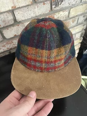 Eddie Bauer Vintage Made In USA Hunting / Trapper Hat / Cap Plaid Wool Blend Med • $30.99