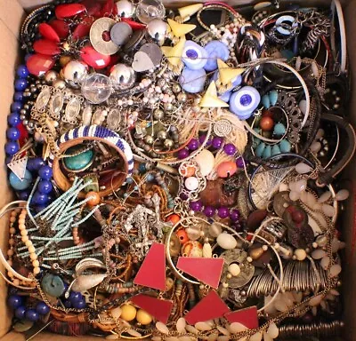 Huge 16 Pounds Broken Junk Jewelry Lot For Parts Harvest Craft Repurpose Art Lbs • $30