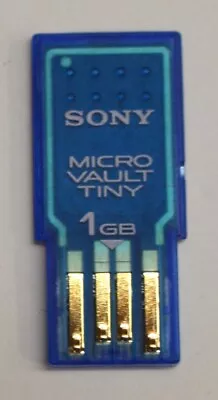 Sony Micro Vault Tiny USB Flash Card 1GB Storage Media - SOK-USM1GH Blue Memory • $19.97