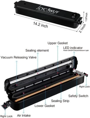 $15.95 • Buy Vacuum Sealer Machine, Portable Automatic Vacuum Air Sealing Food System