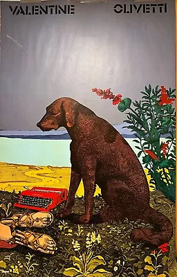 1968 Milton Glaser Valentine Olivetti Mourning Dog After Piero Di Cosimo Poster! • $525