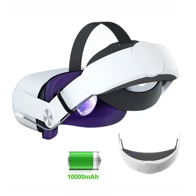 $69.95 • Buy W/ 10000mAh Battery Power Pack VR Elite Head Strap Band For Meta Oculus Quest 2 
