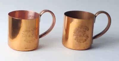 Moscow Mule 12Oz. Copper Mug Set Solid Copper Sturdy Mugs. • $35.99