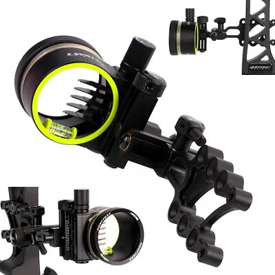 Archery 5 Pin Bow Sight .019  Pin 4X 6X 8X Lens Compound Bow Hunting Target • $64.85