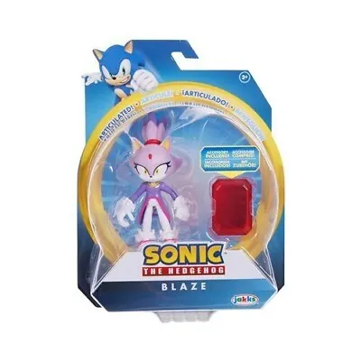 Blaze Sonic The Hedgehog Jakks 4  Action Figure With Sol Emerald Kids Toy NEW  • $19.99