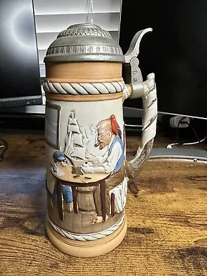 Collectible Beer Stein W/COA Norman Rockwell's   For A Good Boy  Ceramic Metal • $20