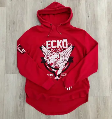 Vintage Y2K Ecko Unltd Thermal Graphic Hoodie Sz XXL Cybergoth Tapout Grunge MMA • $39.95