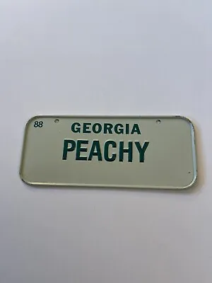 Vintage Miniature Bike License Plate Cereal Premium Georgia Peachy J24 • $6