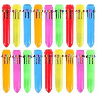 18 Pack Multicolor Ballpoint Pen 10-in-1 Shuttle Pens Retractable Multicolo... • $19.19