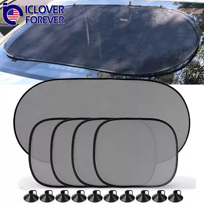 5Pcs Car Rear Back Window Sun Shade Cover Baby Shield Screen Mesh UV Block Visor • $8.99