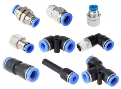 £4.58 • Buy Pneumatic Push In Fittings Plastic Adaptor Male Air Water Connector Tube BSP