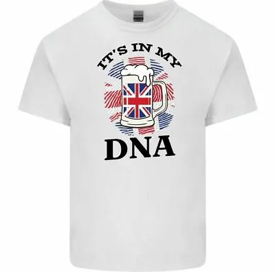 Britain & Beer Its In My DNA Mens Funny T-Shirt Alcohol Union Jack Flag Football • £9.50