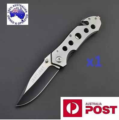 NEW Heavy Duty Stainless Steel Handle Lock Survival Knife Outdoor Folding Knife • $19.99