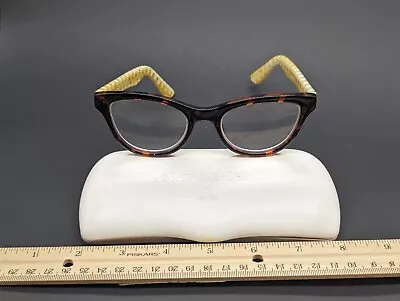 Mackenzie Childs Leno Parchment Check Tortoise Cat Eye Readers-2.50 • $42