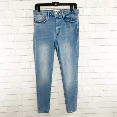 Frame Light Wash High Rise Le One Skinny Jeans Women's Size 2 New With Tags • $66.25