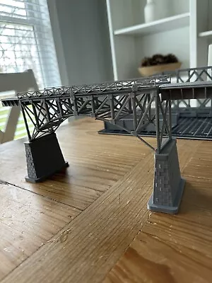 HO Scale Arch Truss Bridge 13 Inches With Support Piers “unassembled Kit” • $34.50