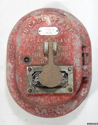 Samson Vintage Break Glass Pull Hook Fire Alarm Apparatus Wall Signal Box • $75